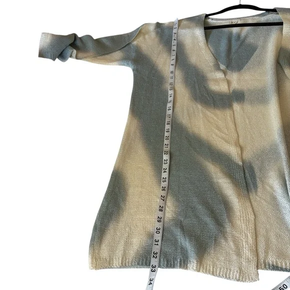 POL Cardigan/Sweater NWOT blue & white stripe swirl pattern tie dye look size S - Picture 6 of 6